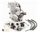 Двигатель в сборе 4Т 250см3 167MM CG250 (67x65) водянка, грм штанга, 4ск.+реверс, полный комплект+радиаторы